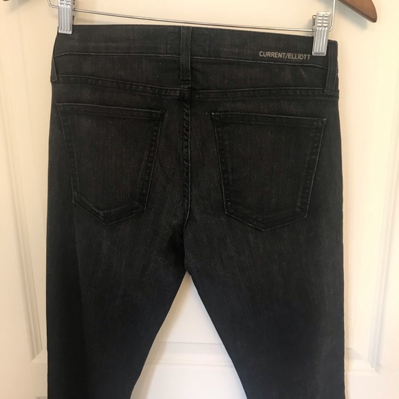 NWT Current/Elliot Black Destroy Studded Jeans - Picture 6 of 8